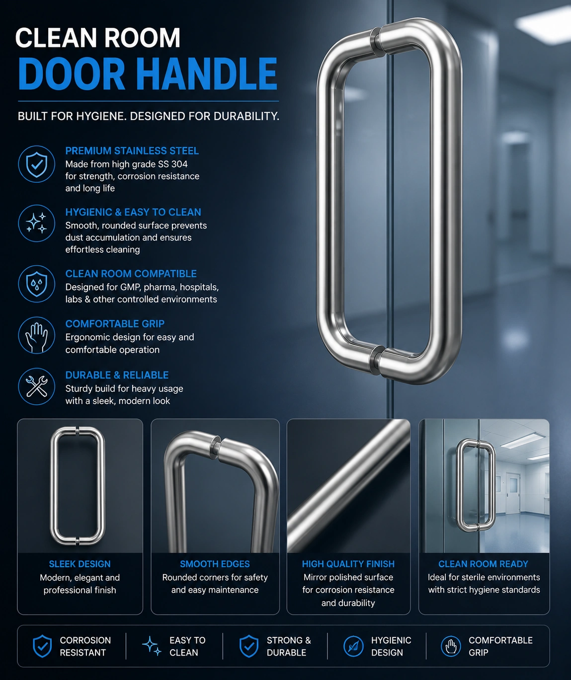 clean room door handle